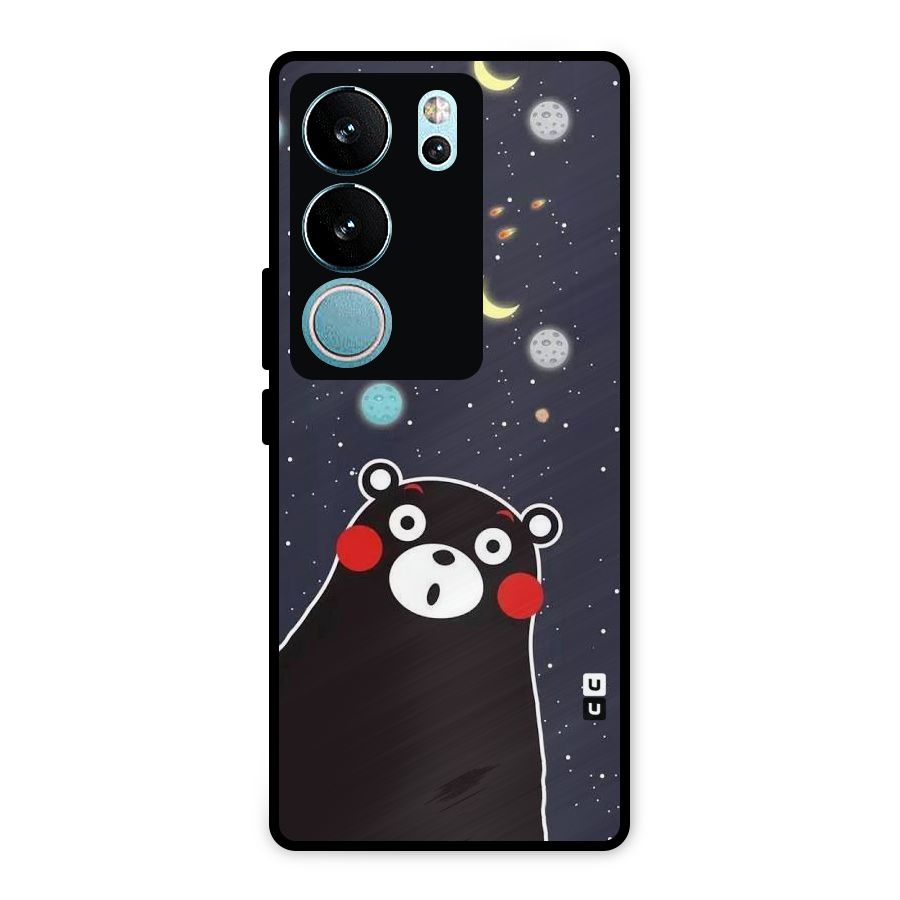 Space Bear Metal Back Case for Vivo V29 Pro