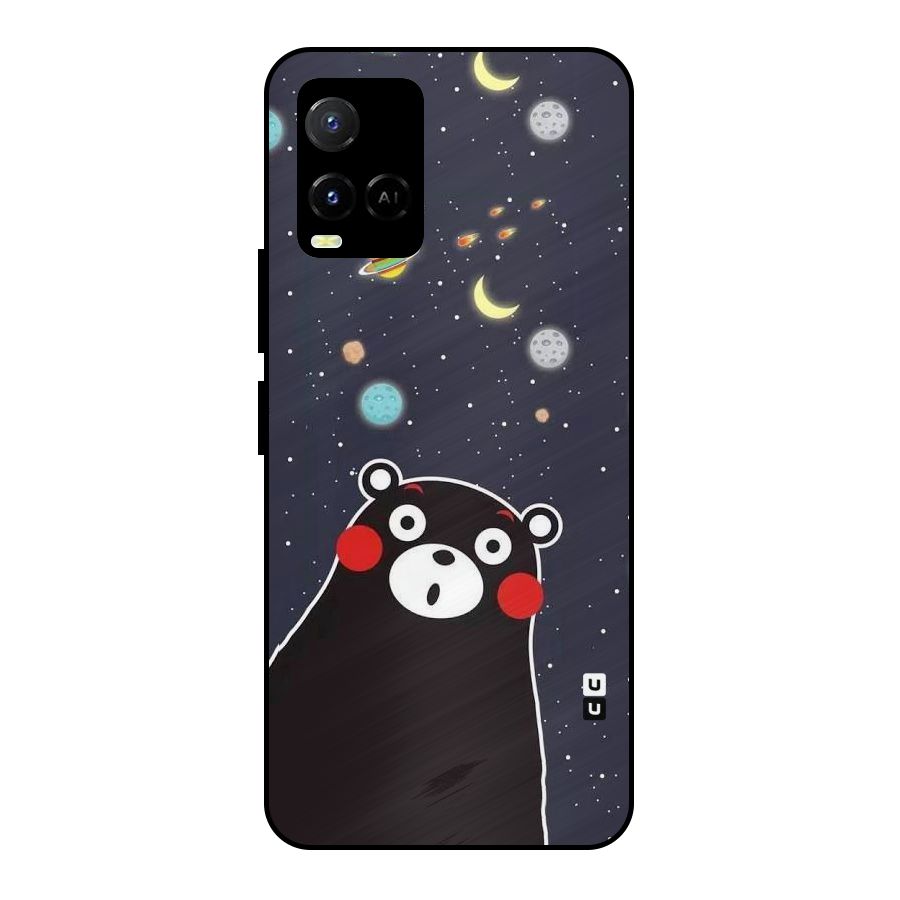 Space Bear Metal Back Case for Vivo Y21A