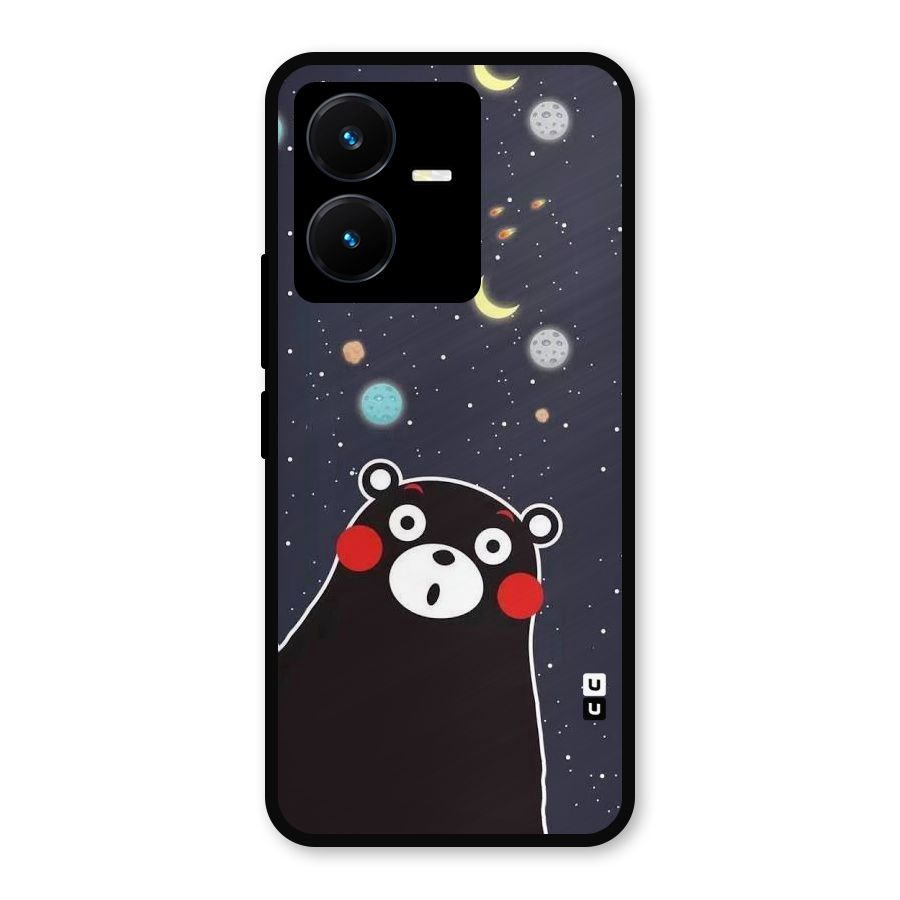 Space Bear Metal Back Case for Vivo Y22s