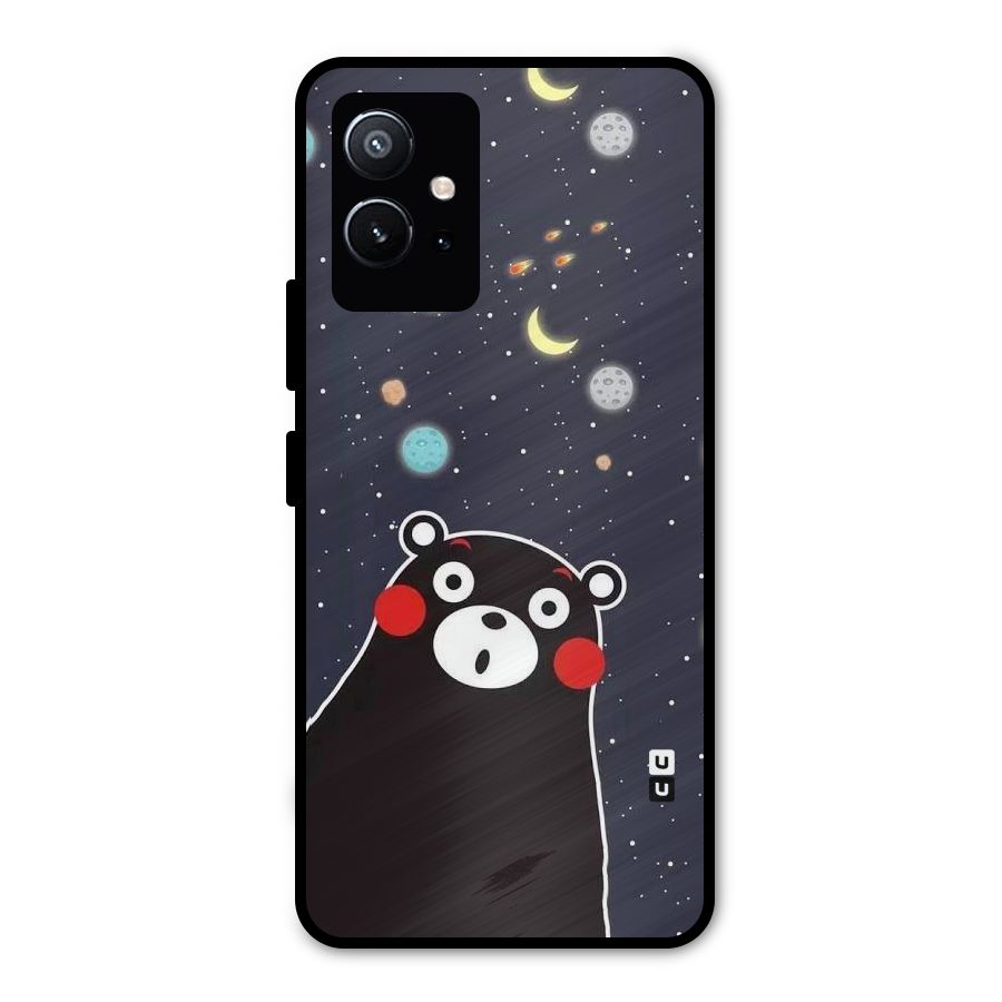 Space Bear Metal Back Case for Vivo Y75 5G