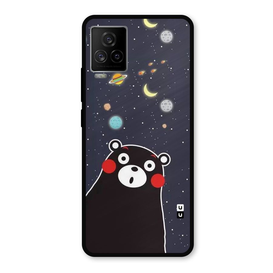 Space Bear Metal Back Case for iQOO 7 Legend 5G