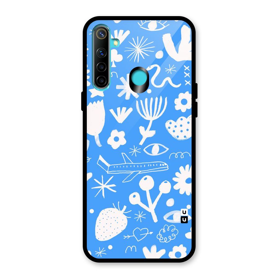 Space Blue Pattern Glass Back Case for Realme Narzo 10