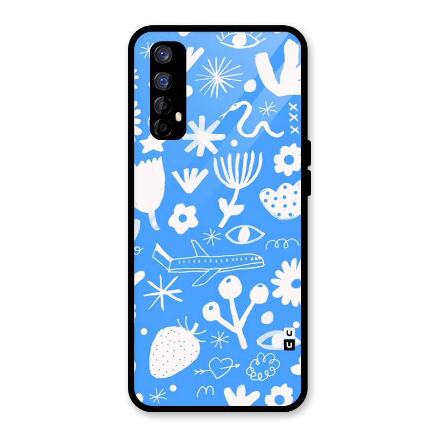 Space Blue Pattern Glass Back Case for Realme Narzo 20 Pro