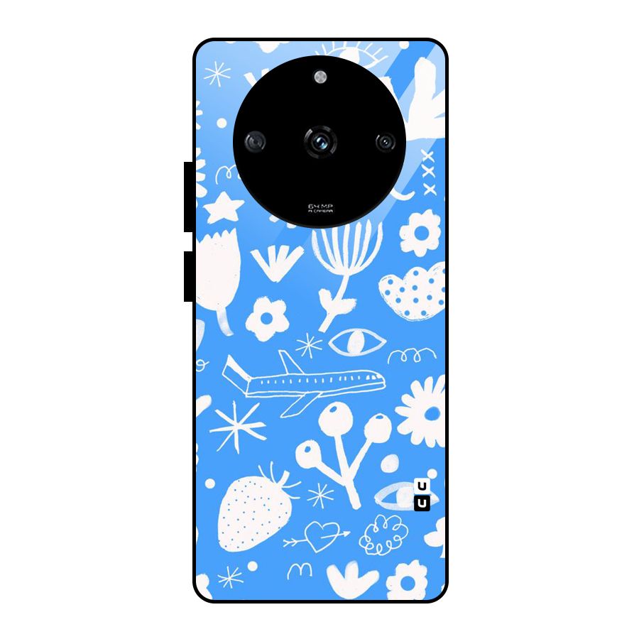 Space Blue Pattern Glass Back Case for Realme Narzo 60 5G