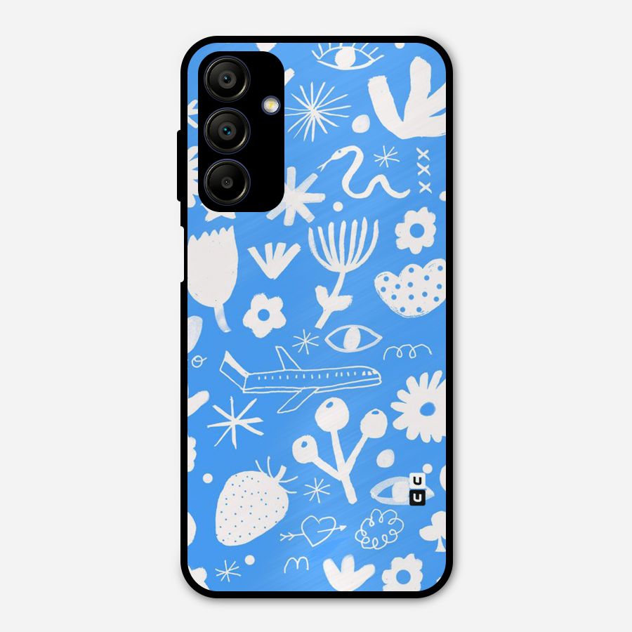 Space Blue Pattern Metal Back Case for Galaxy A15 5G