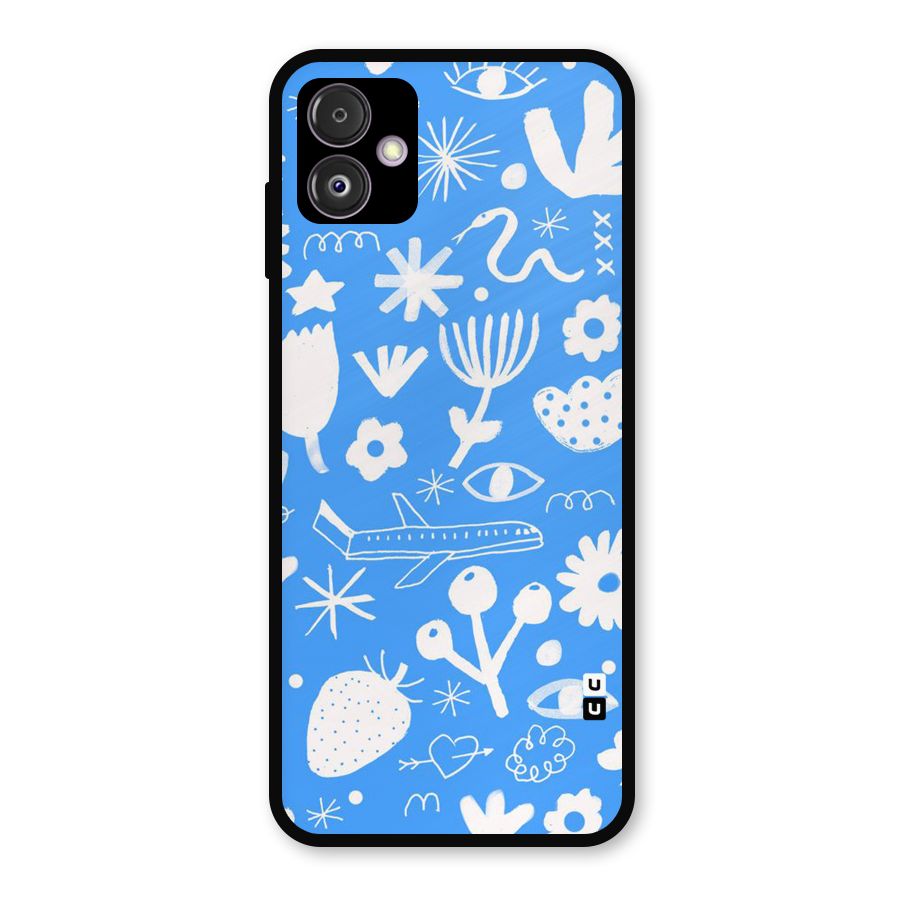 Space Blue Pattern Metal Back Case for Galaxy F14