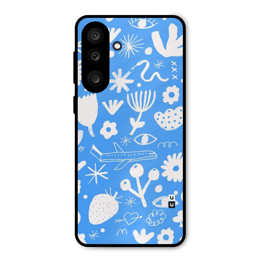 Space Blue Pattern Metal Back Case for Galaxy M56
