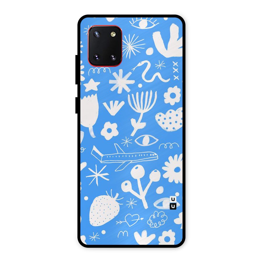 Space Blue Pattern Metal Back Case for Galaxy Note 10 Lite