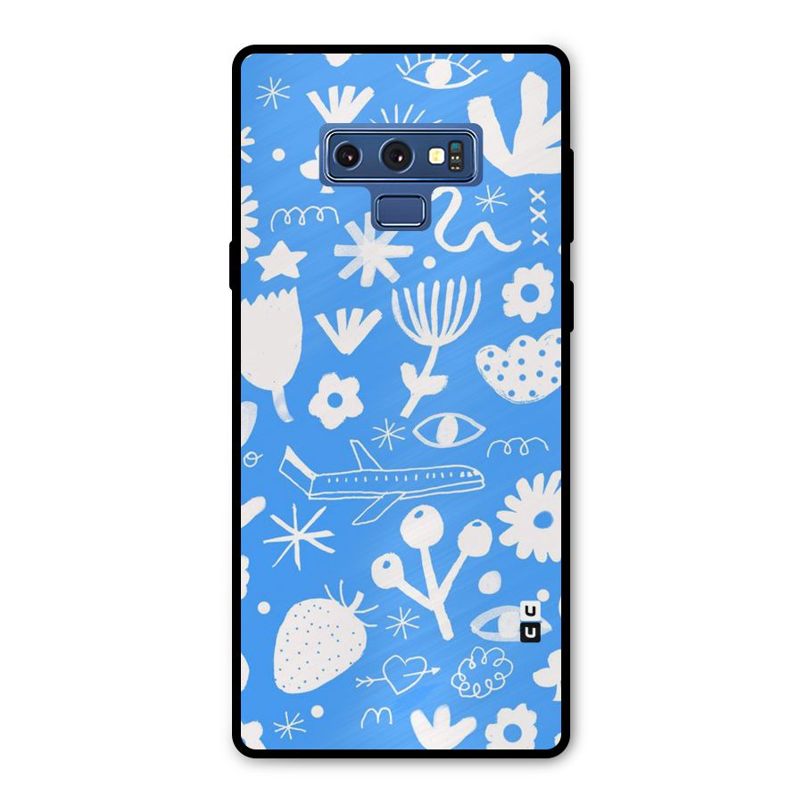 Space Blue Pattern Metal Back Case for Galaxy Note 9