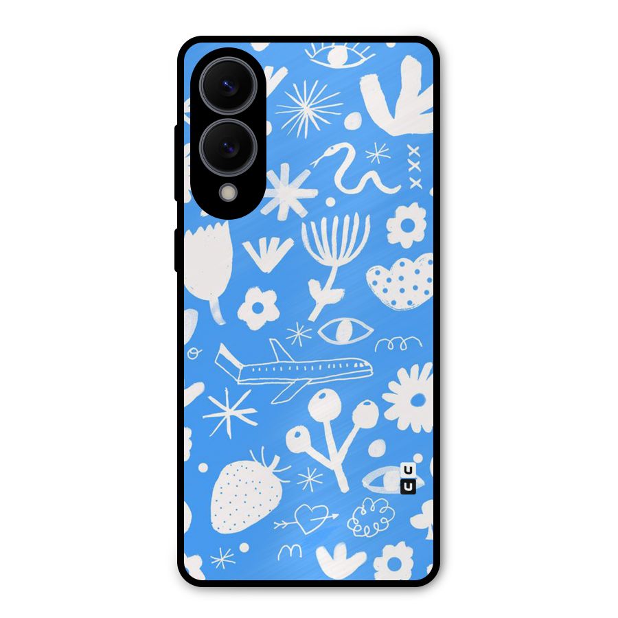 Space Blue Pattern Metal Back Case for Galaxy S25 Edge