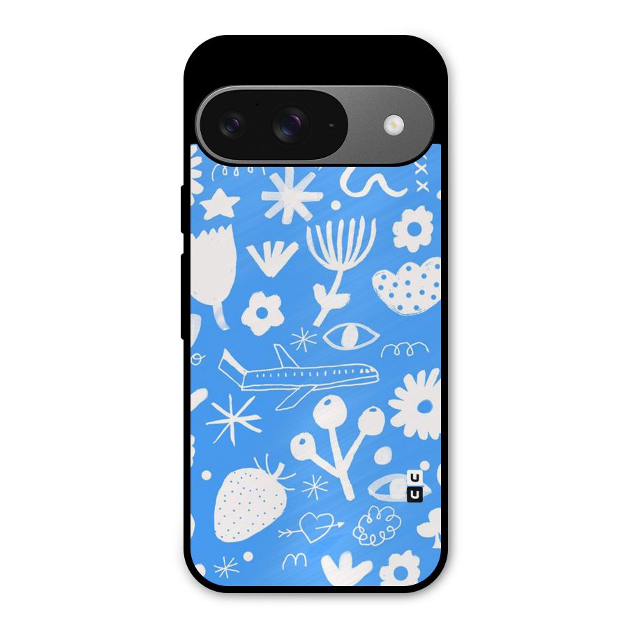Space Blue Pattern Metal Back Case for Google Pixel 9