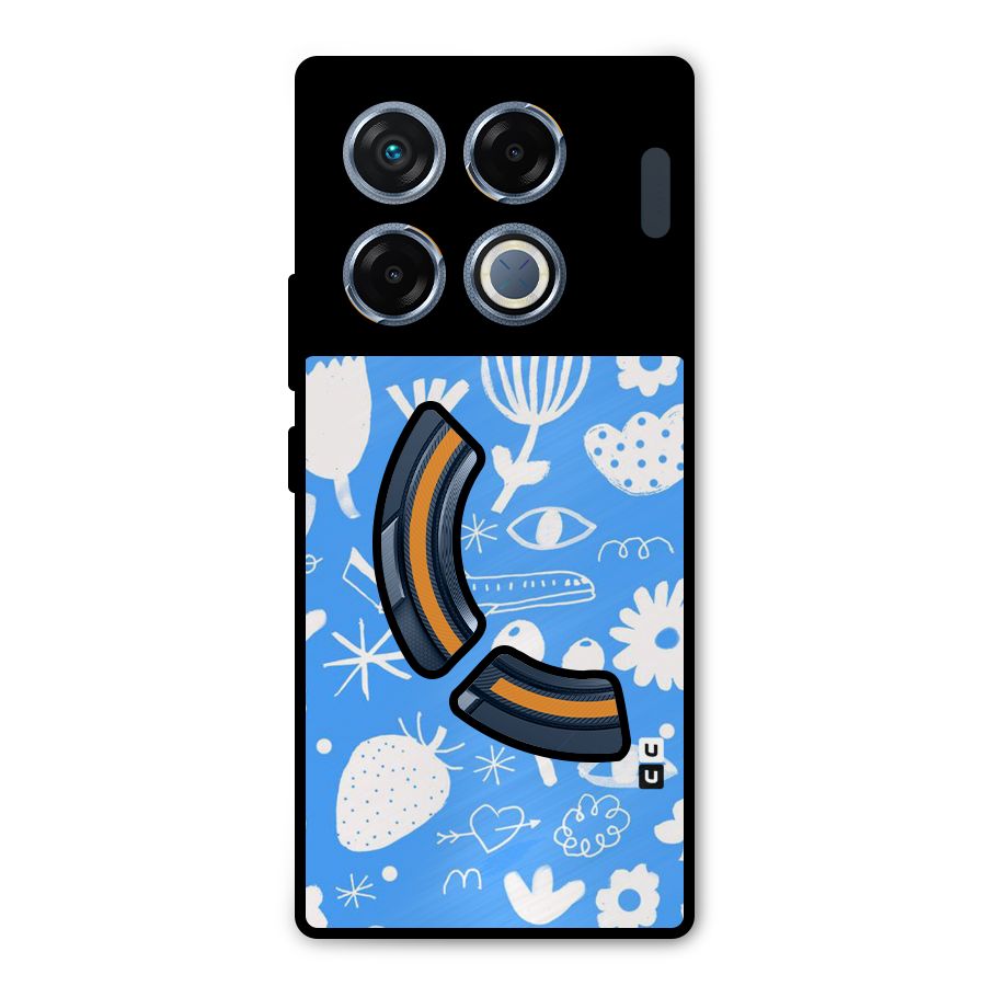 Space Blue Pattern Metal Back Case for Infinix GT 20 Pro