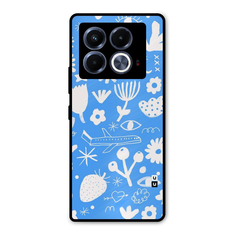 Space Blue Pattern Metal Back Case for Infinix Note 40 5G
