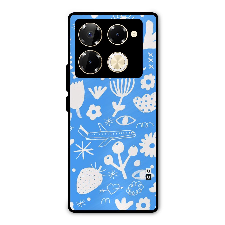 Space Blue Pattern Metal Back Case for Infinix Note 40 Pro Plus