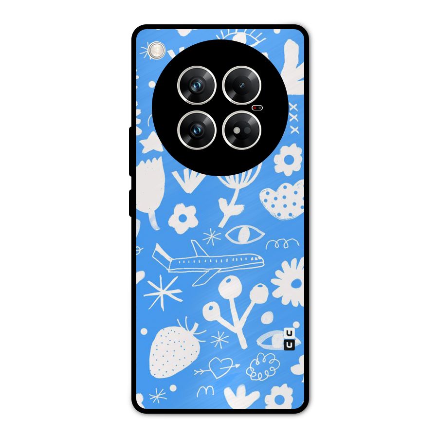 Space Blue Pattern Metal Back Case for Infinix Zero 40 5G
