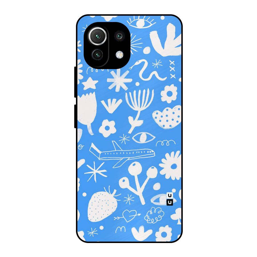 Space Blue Pattern Metal Back Case for Mi 11 Lite NE 5G