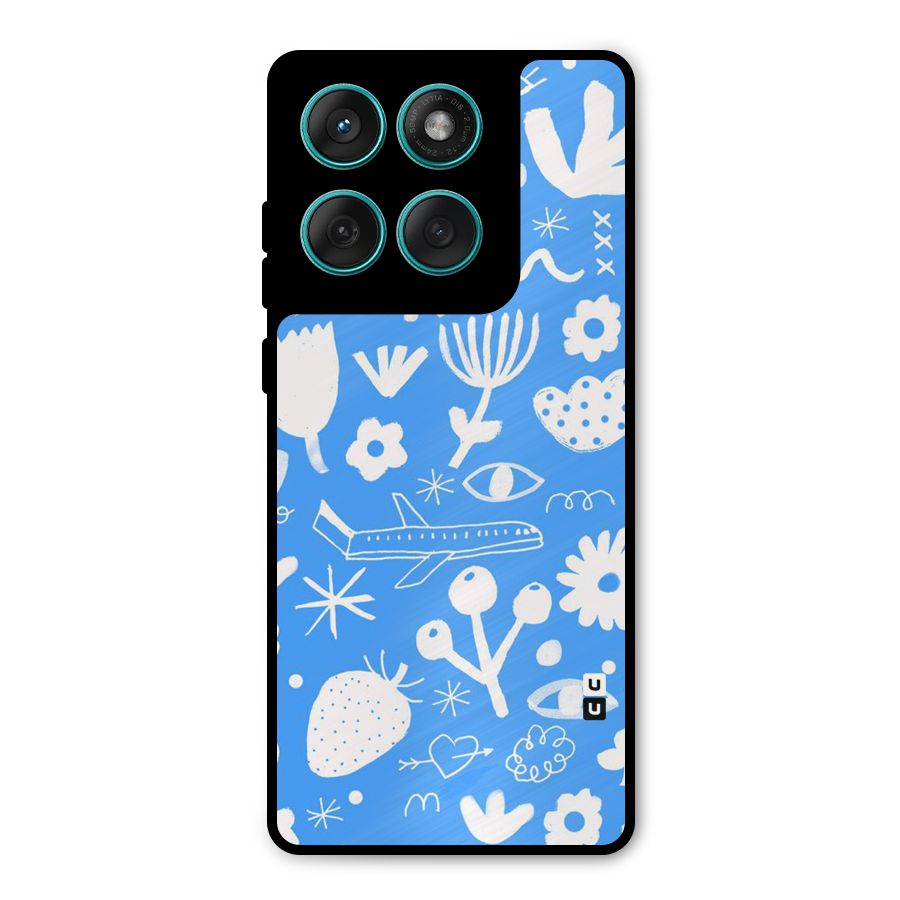 Space Blue Pattern Metal Back Case for Motorola Edge 60 Fusion