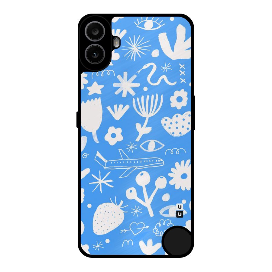Space Blue Pattern Metal Back Case for Nothing CMF Phone 1