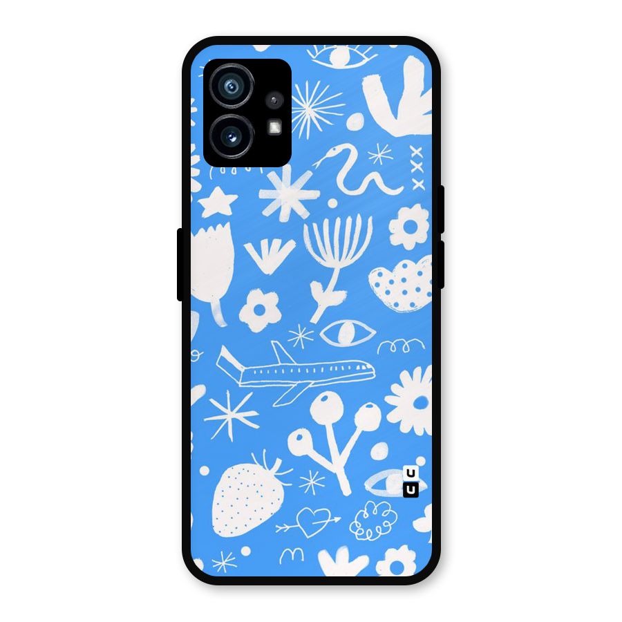 Space Blue Pattern Metal Back Case for Nothing Phone 1