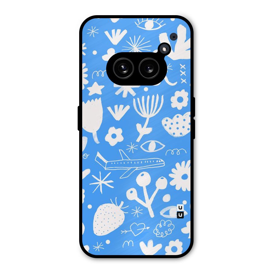 Space Blue Pattern Metal Back Case for Nothing Phone 2a Plus