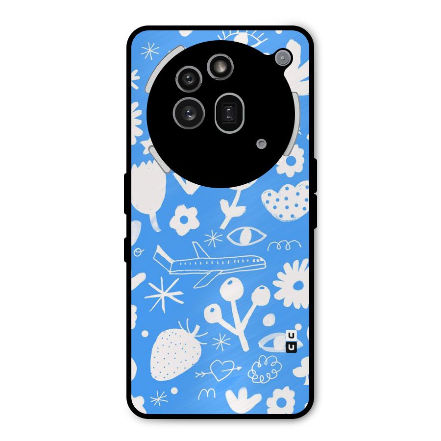 Space Blue Pattern Metal Back Case for Nothing Phone 3a Pro