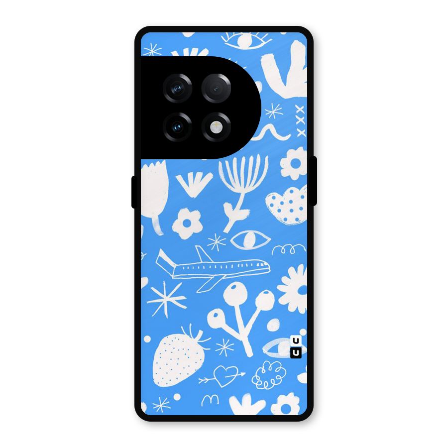 Space Blue Pattern Metal Back Case for OnePlus 11R