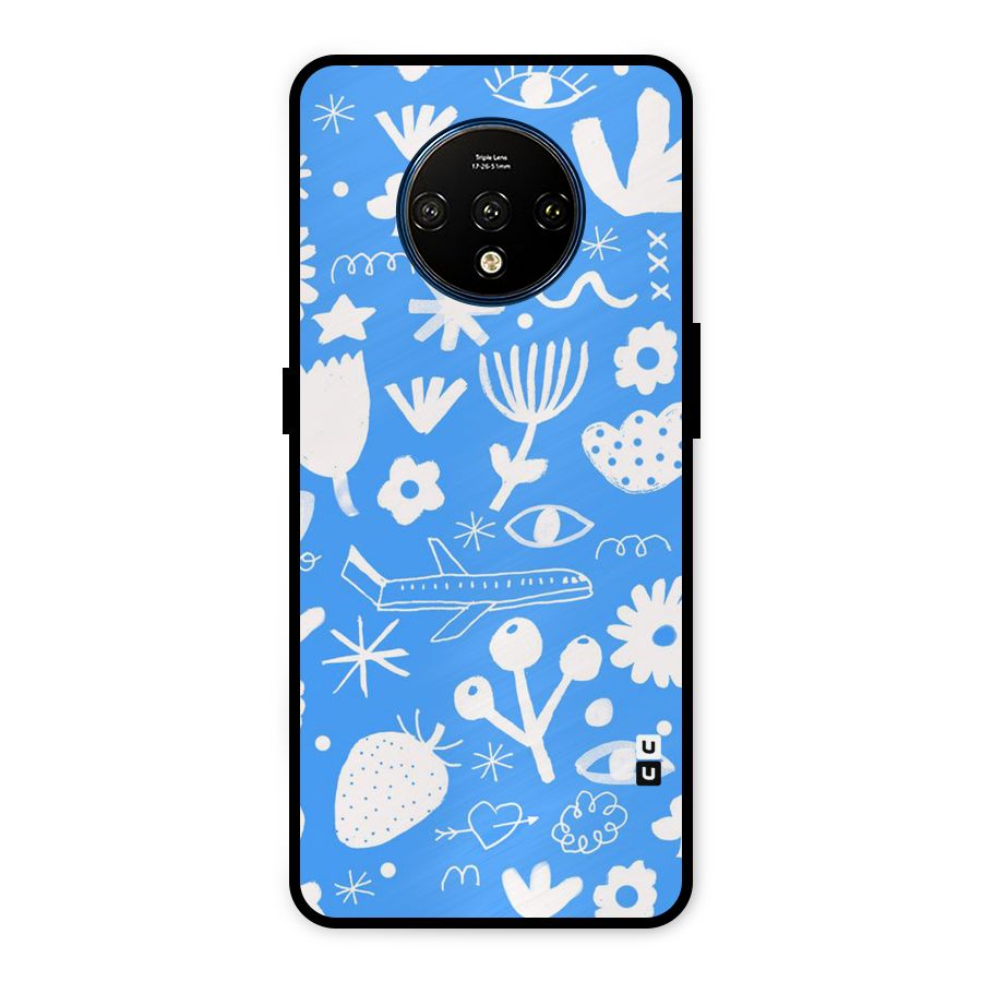 Space Blue Pattern Metal Back Case for OnePlus 7T