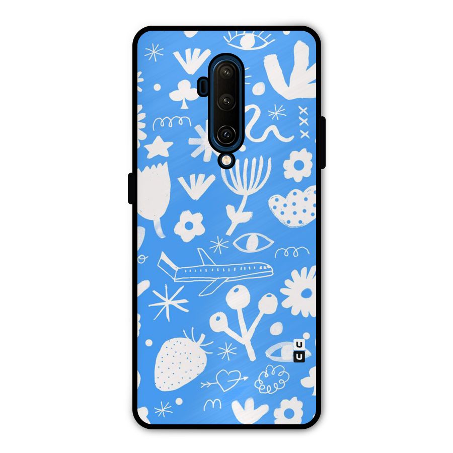 Space Blue Pattern Metal Back Case for OnePlus 7T Pro