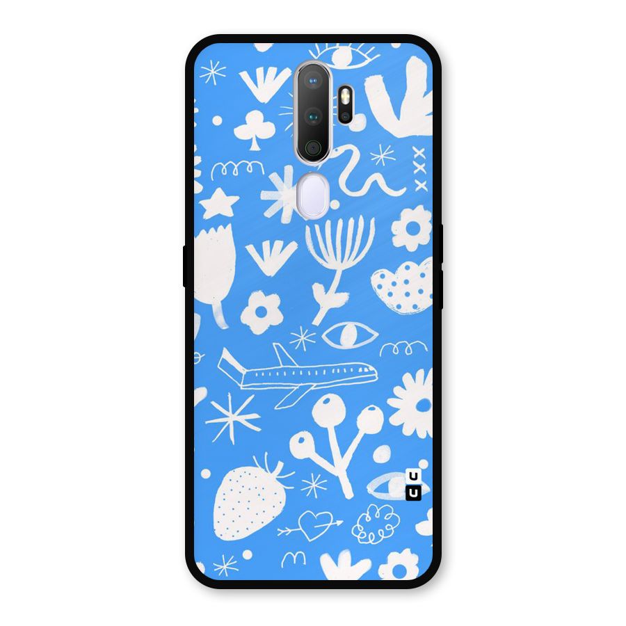 Space Blue Pattern Metal Back Case for Oppo A5 (2020)