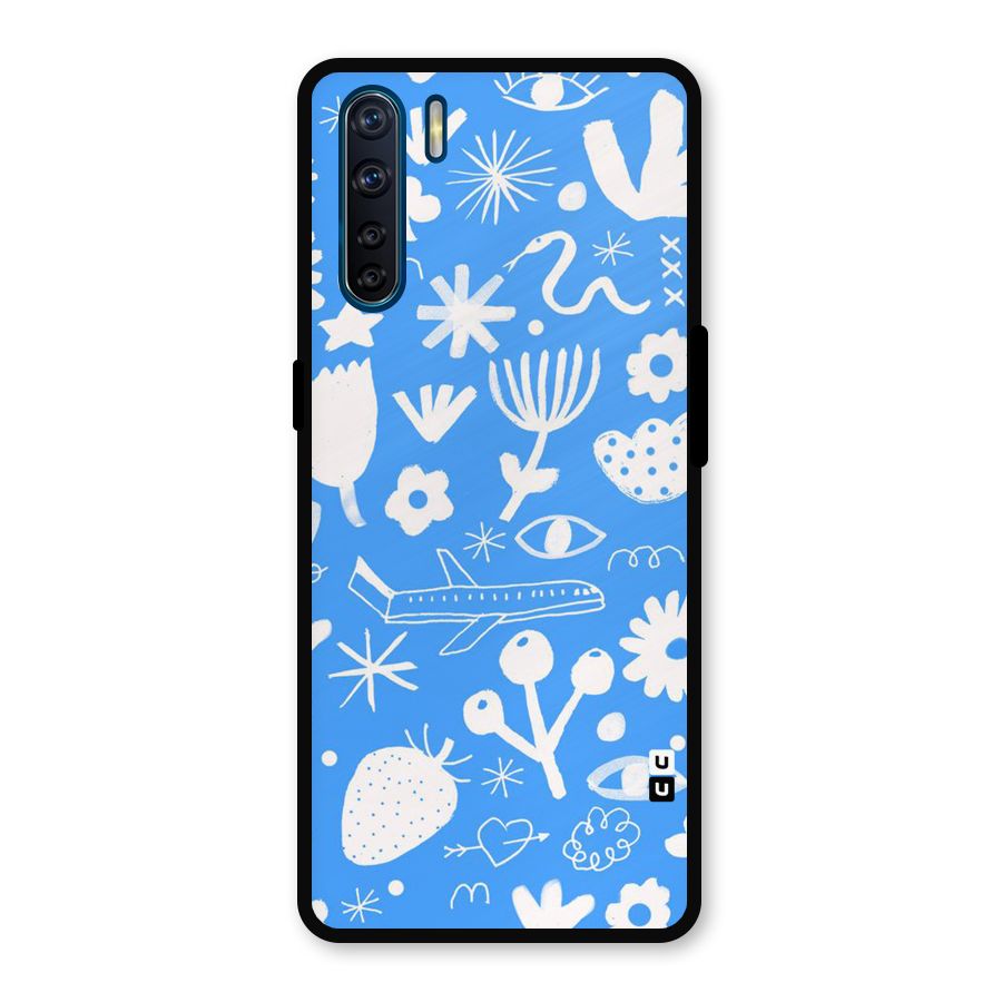 Space Blue Pattern Metal Back Case for Oppo F15