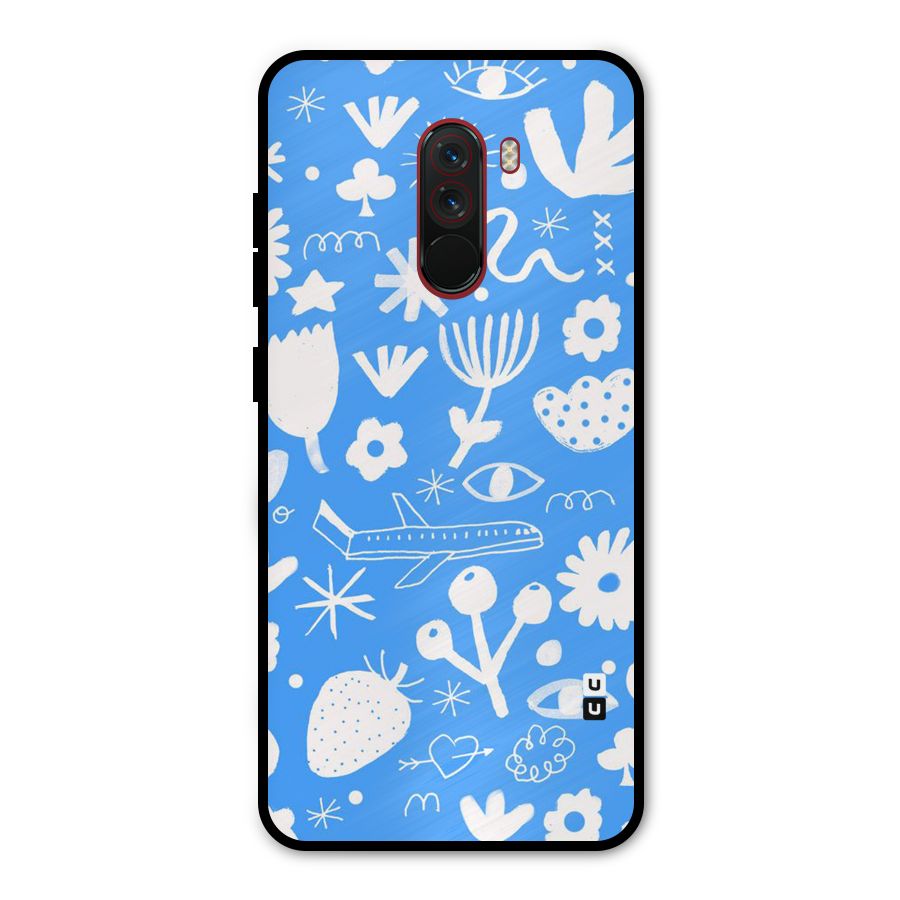 Space Blue Pattern Metal Back Case for Poco F1