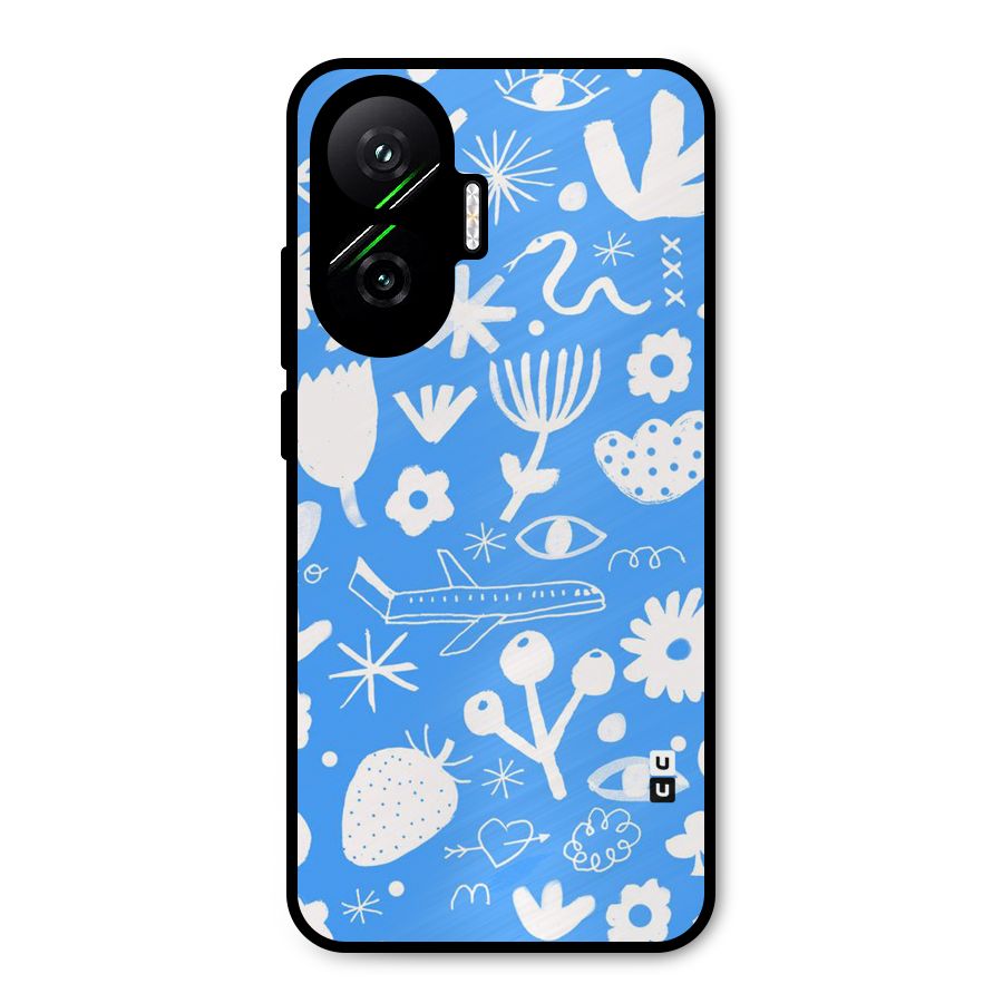 Space Blue Pattern Metal Back Case for Poco F7
