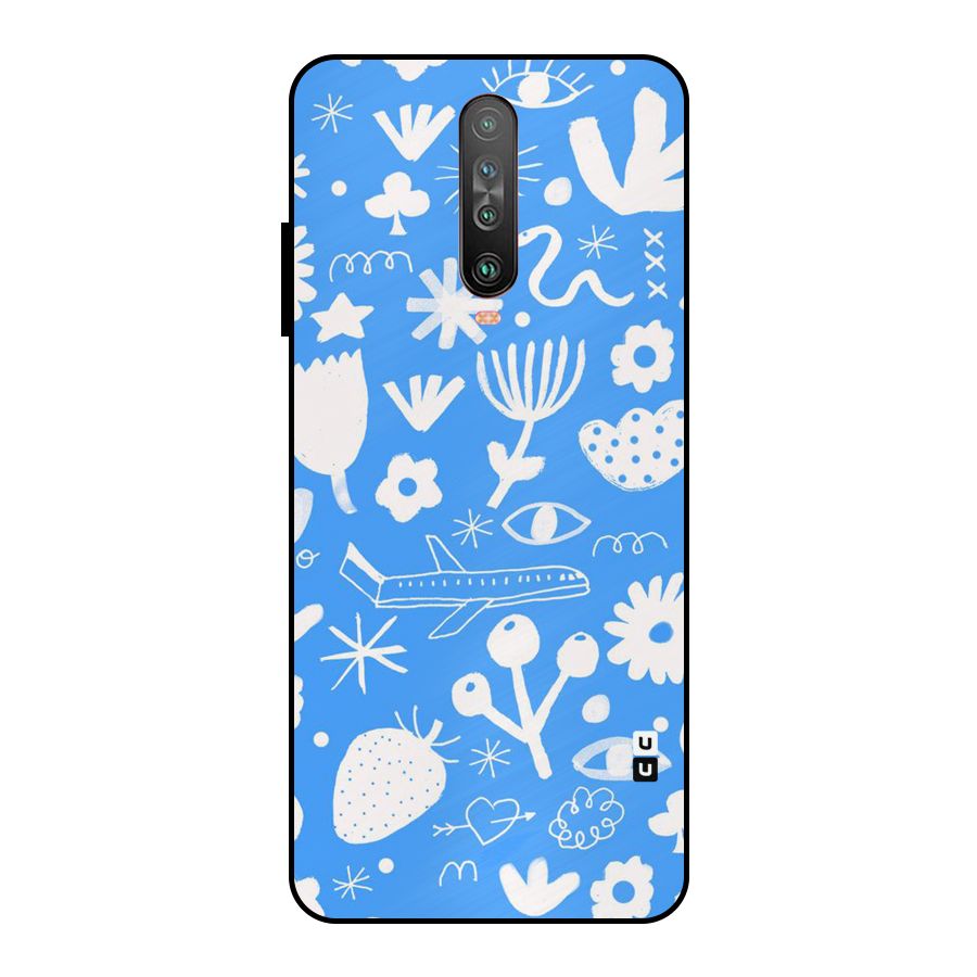 Space Blue Pattern Metal Back Case for Poco X2