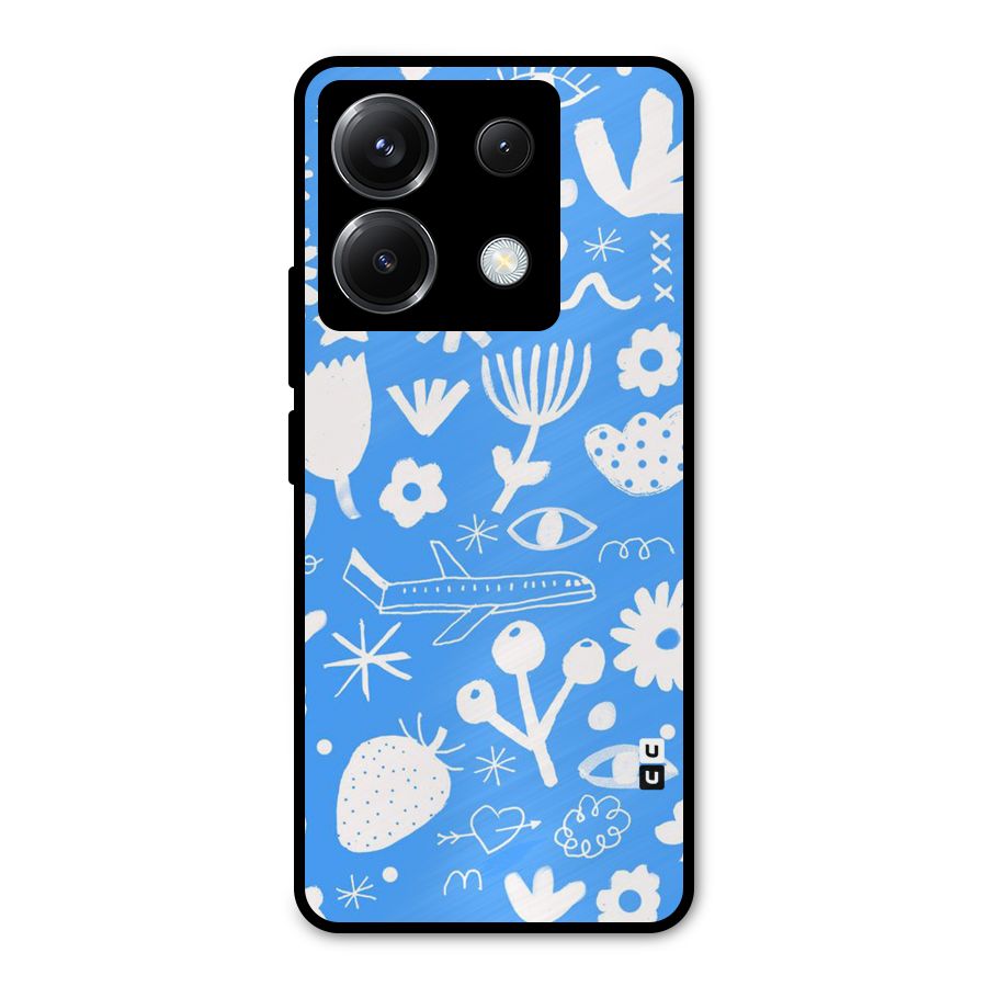 Space Blue Pattern Metal Back Case for Poco X6