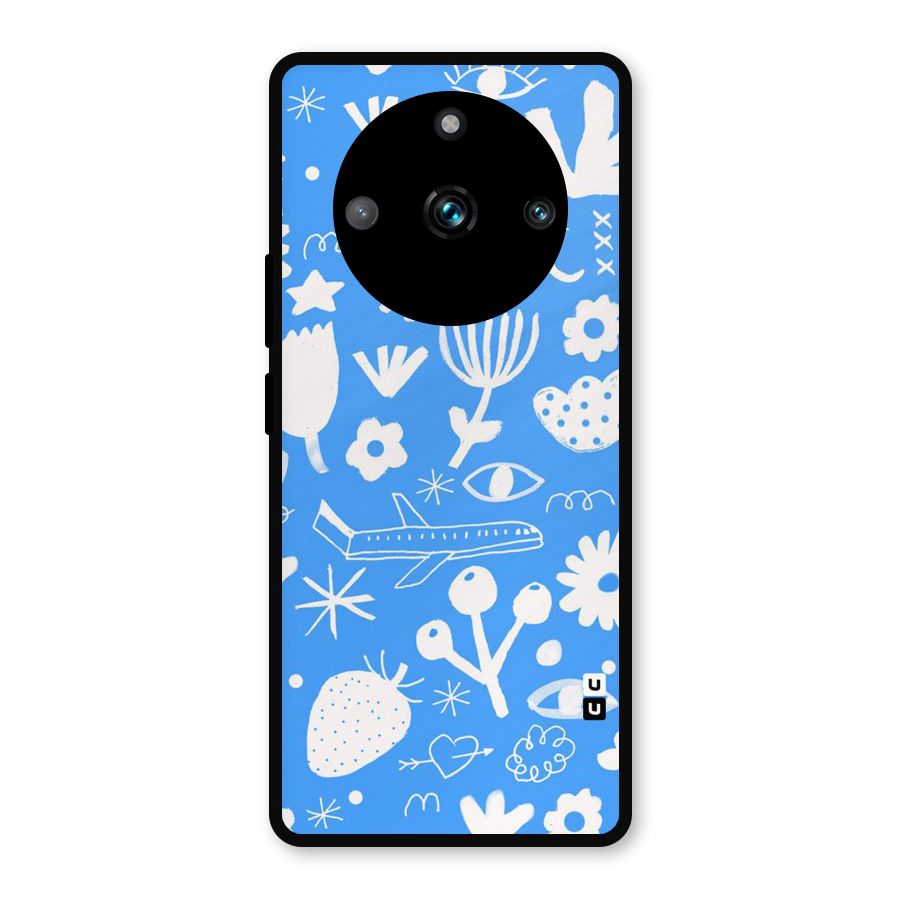 Space Blue Pattern Metal Back Case for Realme 11 Pro Plus