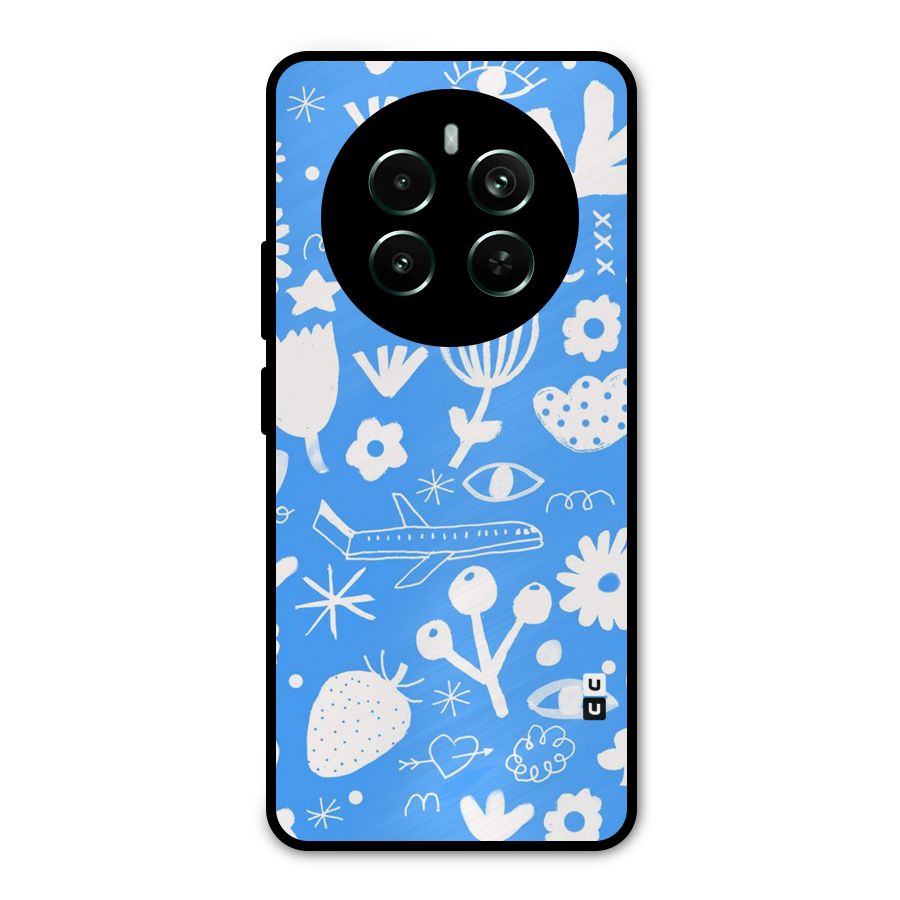 Space Blue Pattern Metal Back Case for Realme 12 Pro Plus