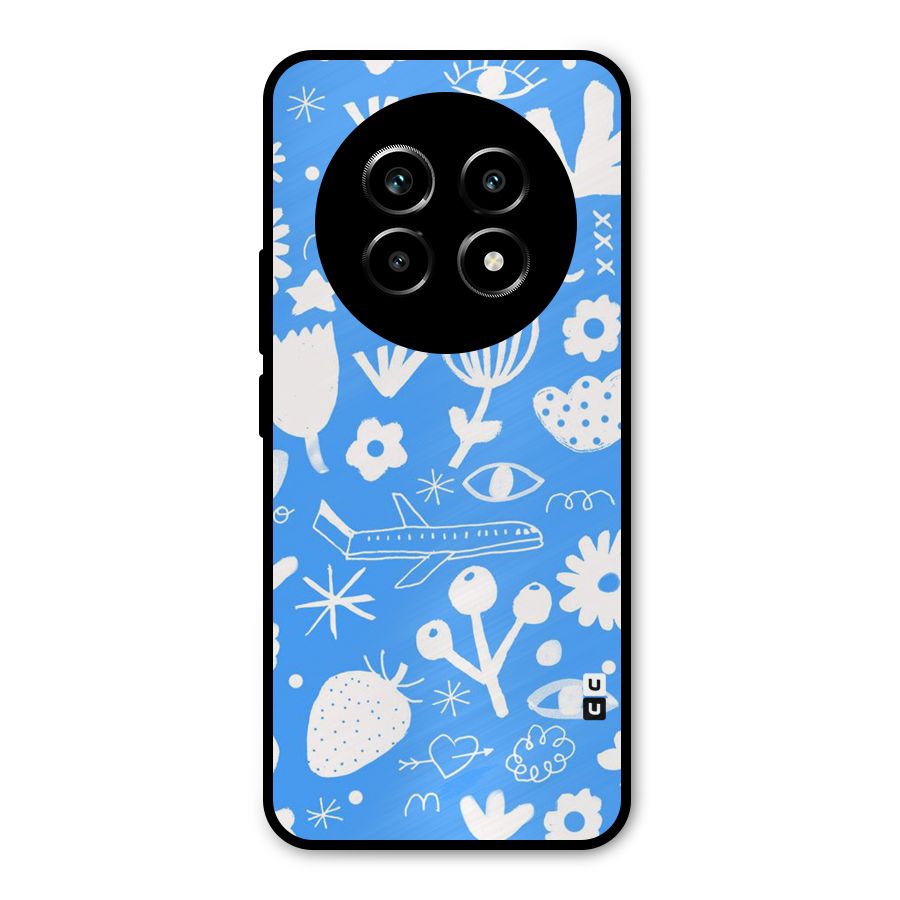Space Blue Pattern Metal Back Case for Realme 13 Pro