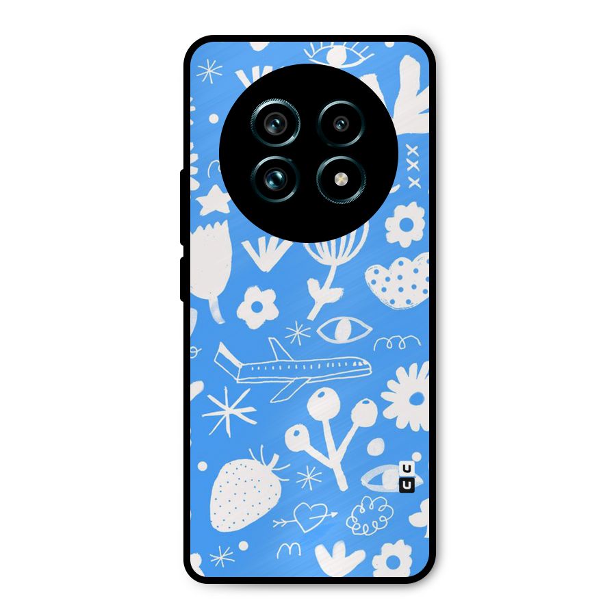 Space Blue Pattern Metal Back Case for Realme 13 Pro Plus