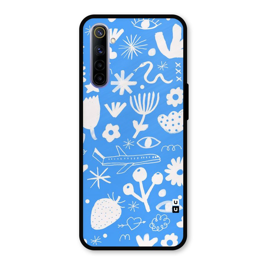 Space Blue Pattern Metal Back Case for Realme 6i