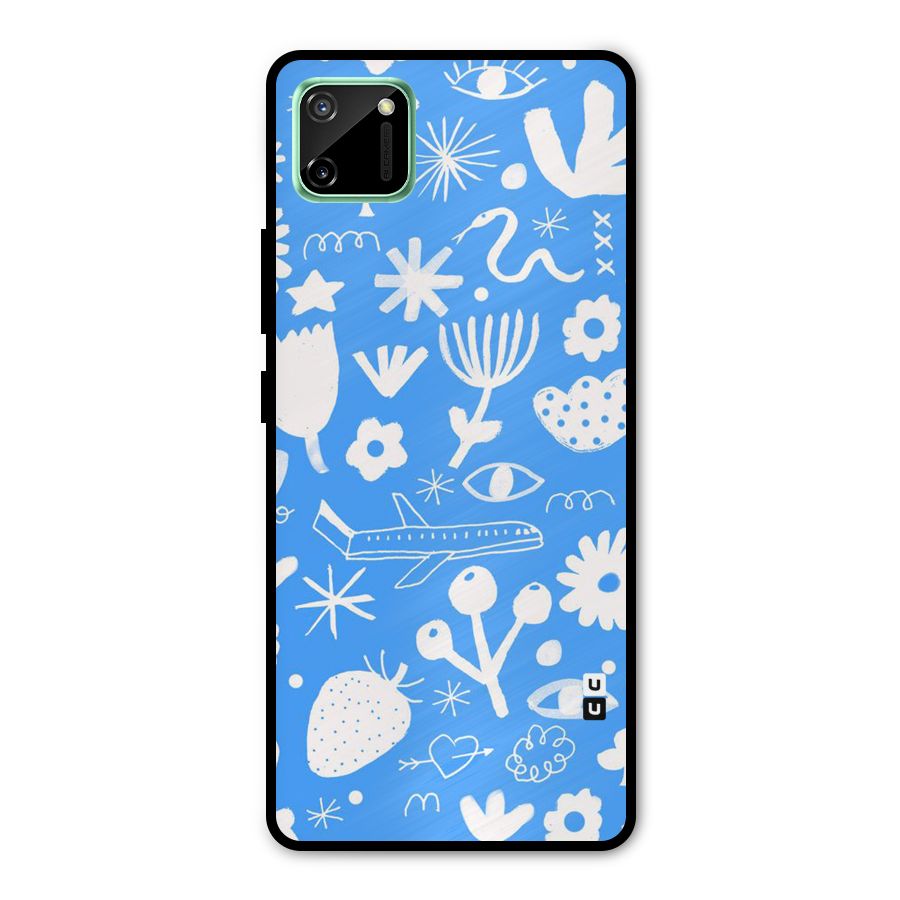 Space Blue Pattern Metal Back Case for Realme C11
