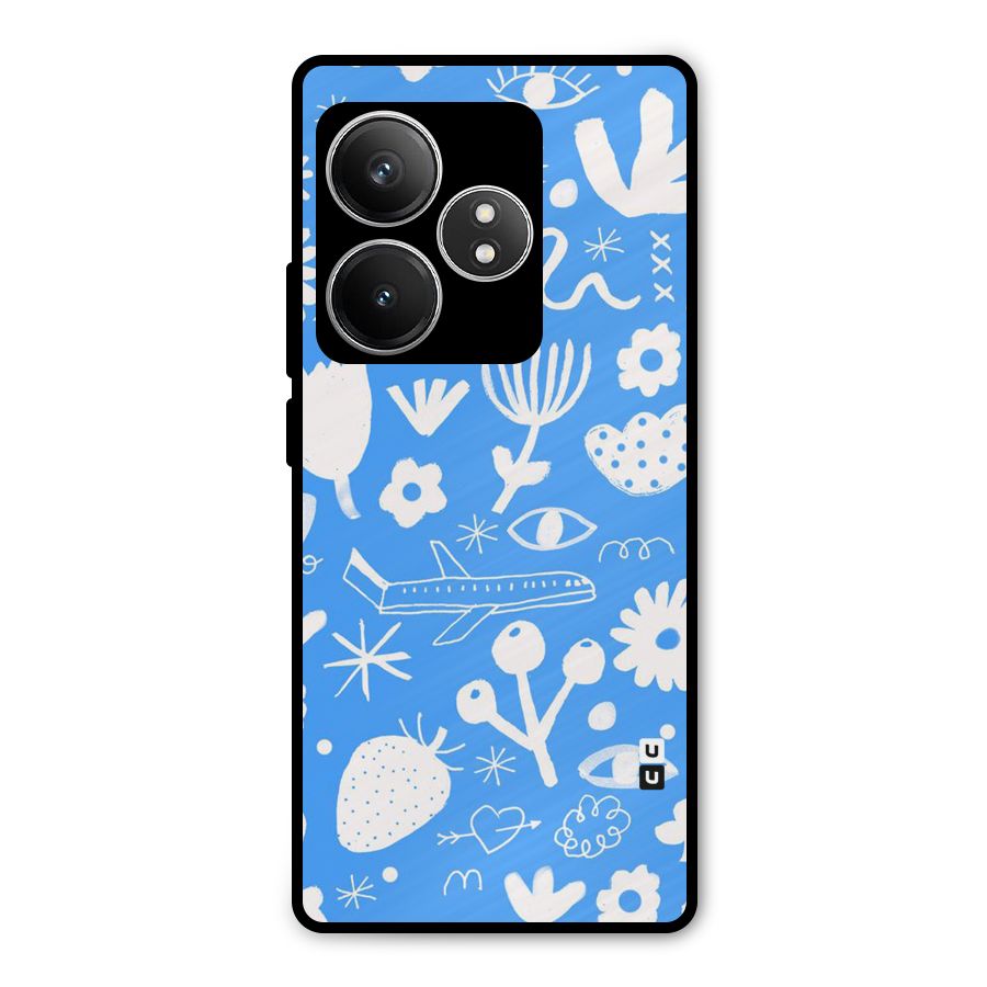Space Blue Pattern Metal Back Case for Realme GT 6T