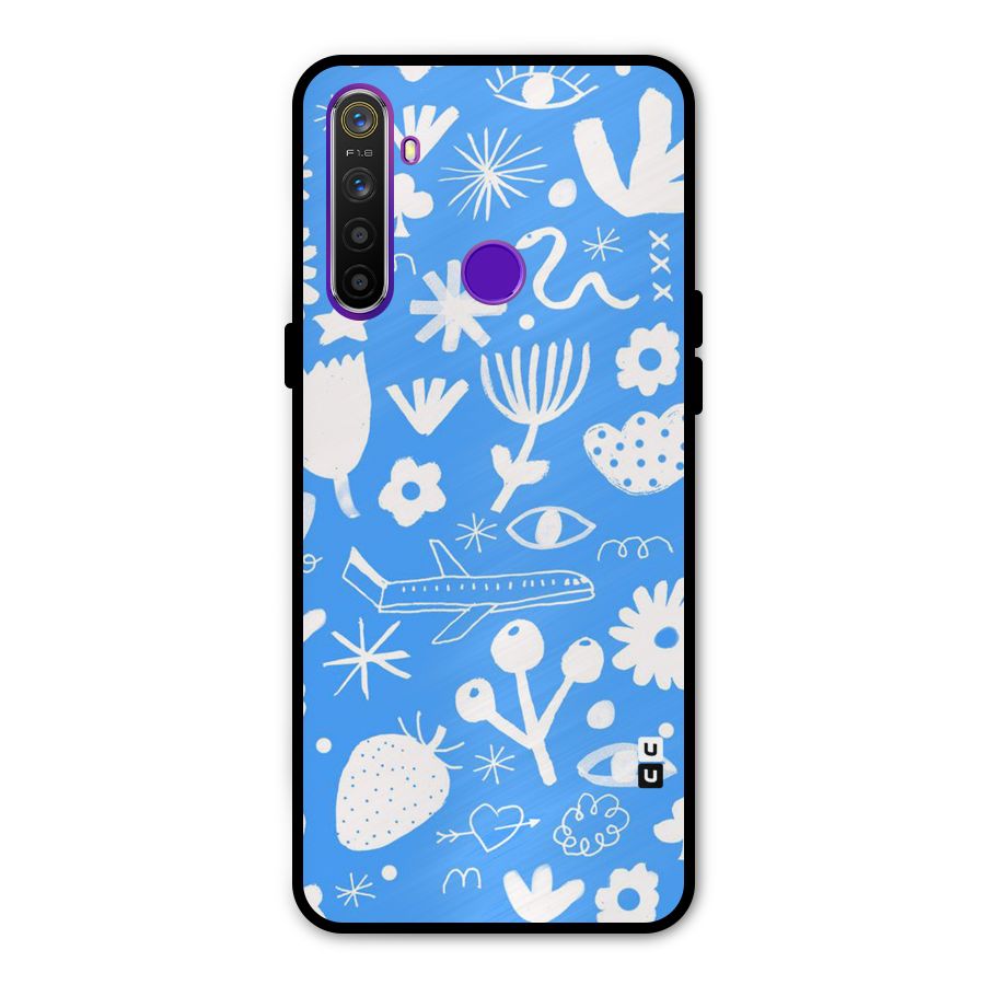 Space Blue Pattern Metal Back Case for Realme Narzo 10