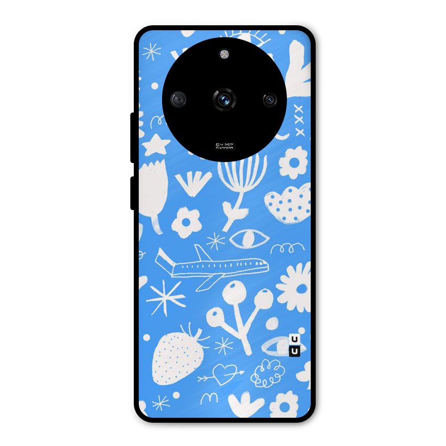 Space Blue Pattern Metal Back Case for Realme Narzo 60 5G