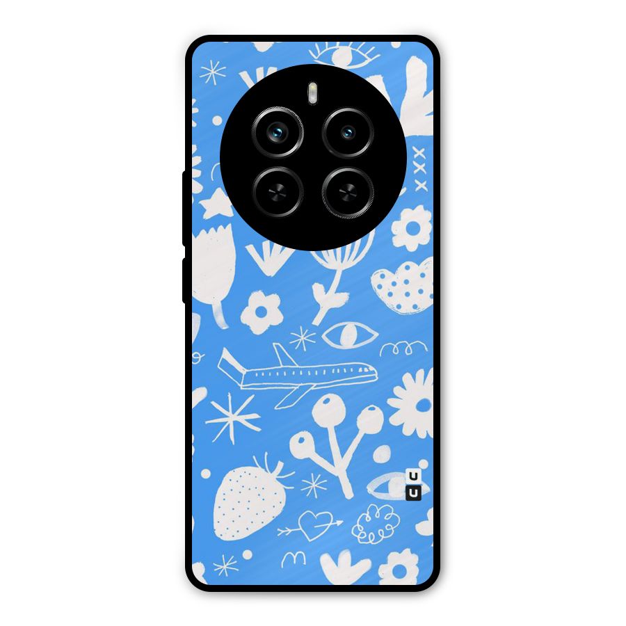 Space Blue Pattern Metal Back Case for Realme P1 Pro
