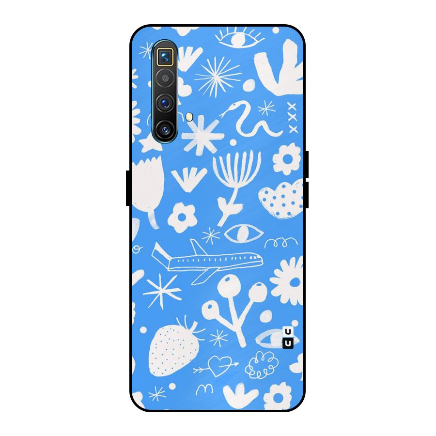 Space Blue Pattern Metal Back Case for Realme X3 SuperZoom