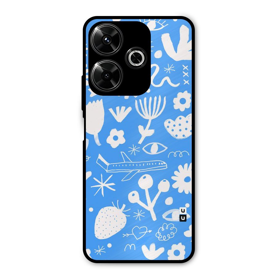 Space Blue Pattern Metal Back Case for Redmi 13 5G