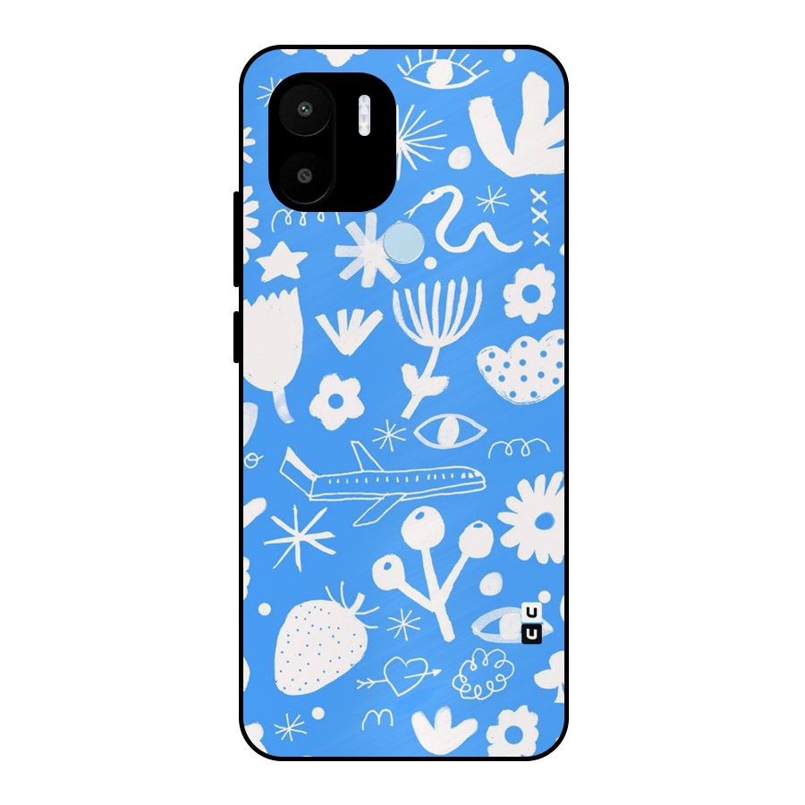 Space Blue Pattern Metal Back Case for Redmi A2+