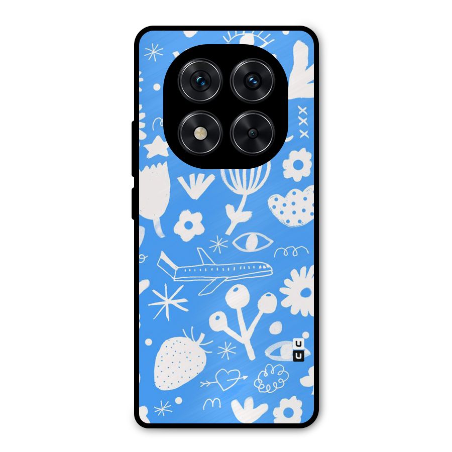 Space Blue Pattern Metal Back Case for Redmi Note 14 Pro 5G