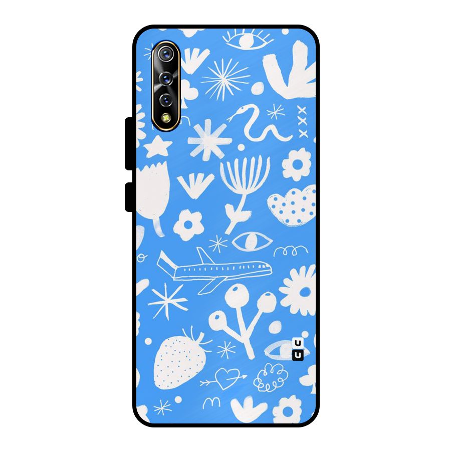 Space Blue Pattern Metal Back Case for Vivo S1