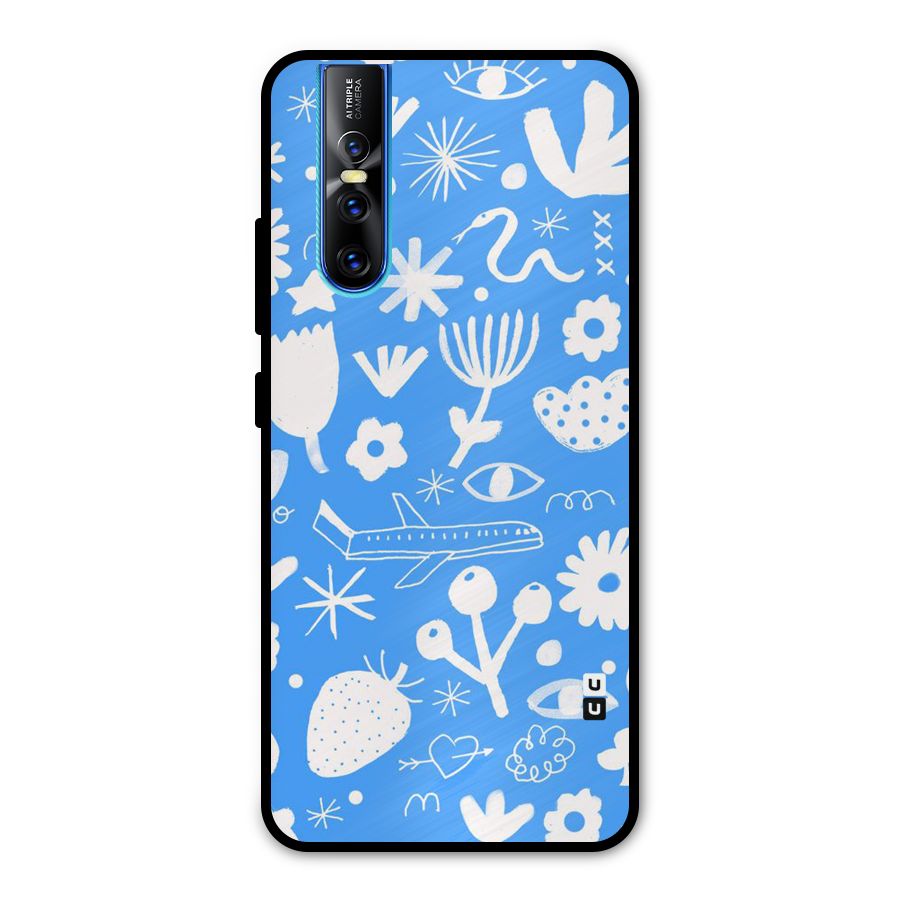 Space Blue Pattern Metal Back Case for Vivo V15 Pro